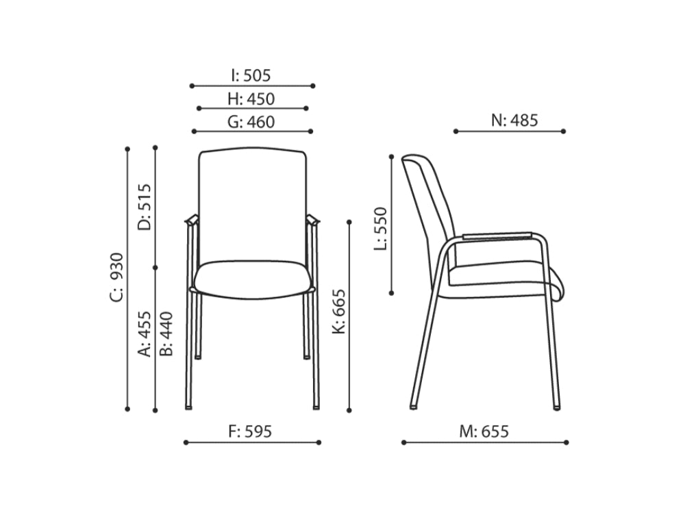 Zip Conference Chair Dimensions
